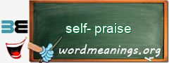 WordMeaning blackboard for self-praise